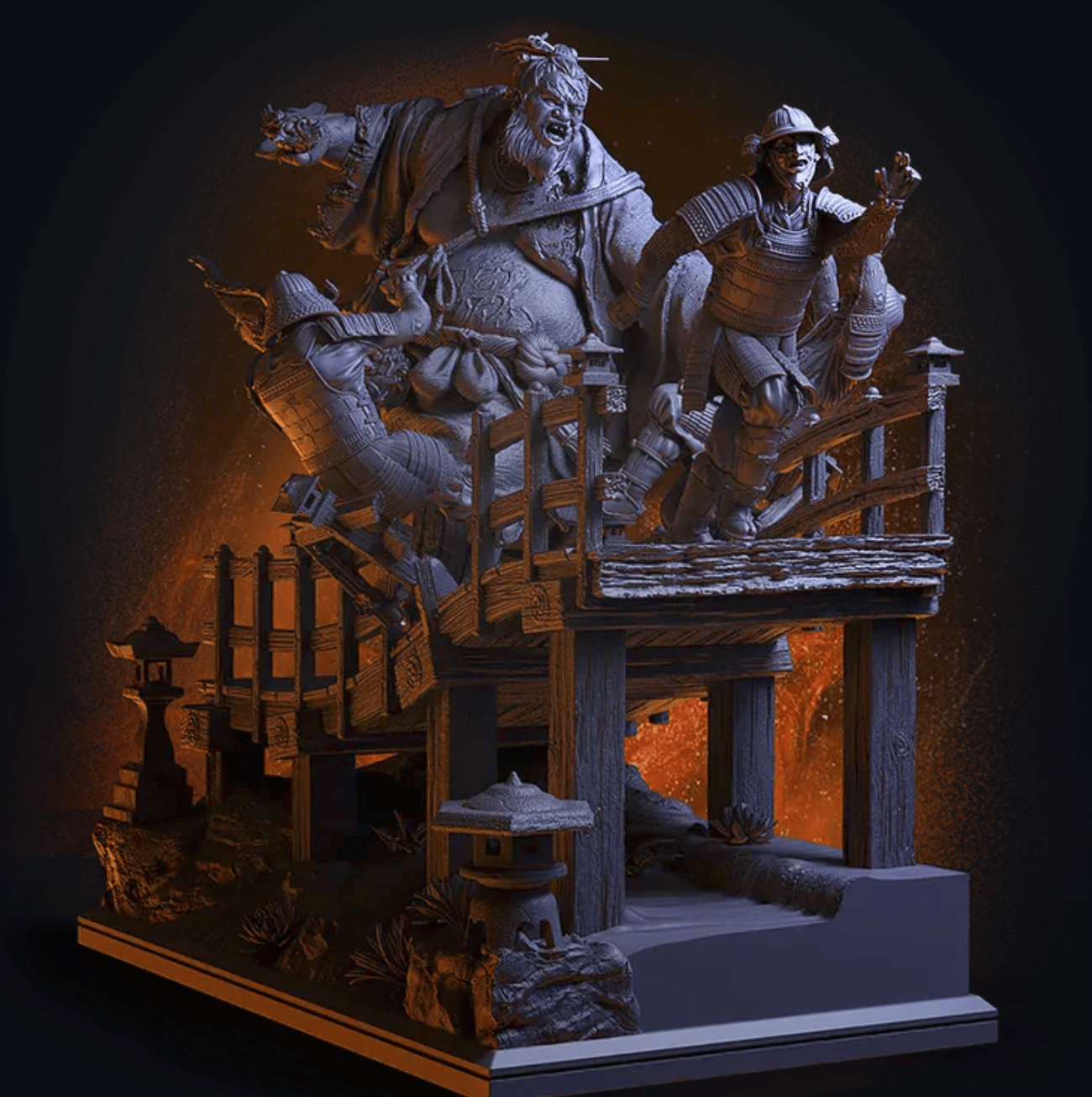 Akudokuou Diorama — Unpainted
