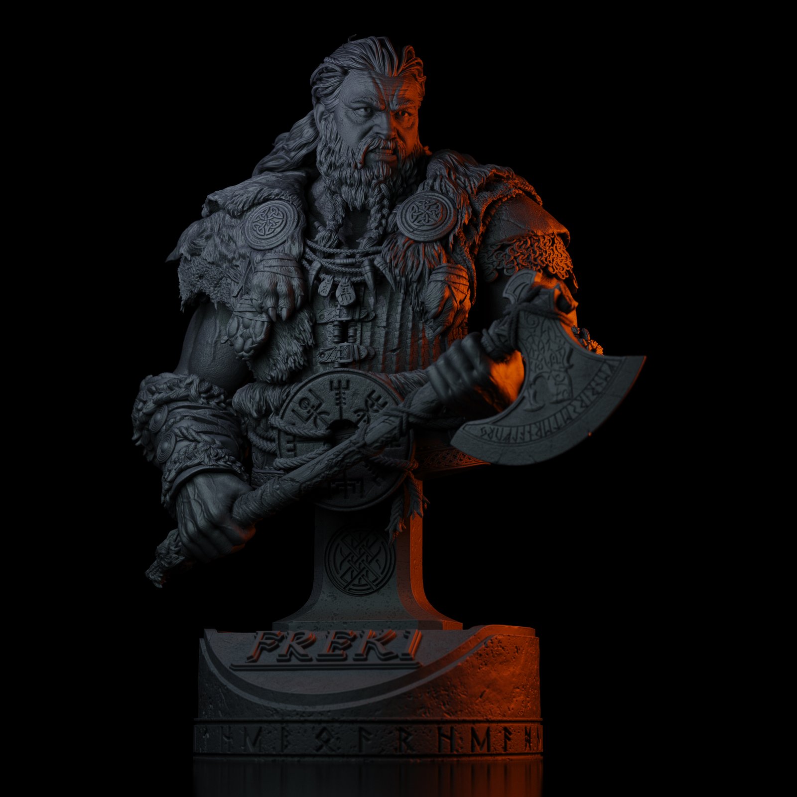 Freki Premium Bust — Unpainted