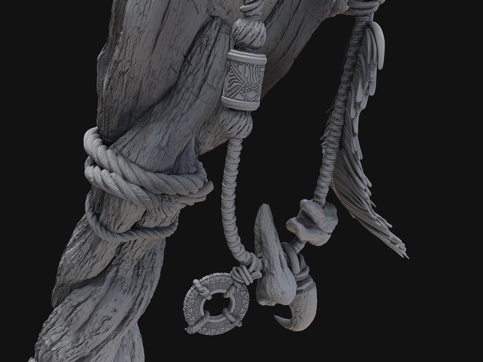 Omair Staff Weapon — Unpainted