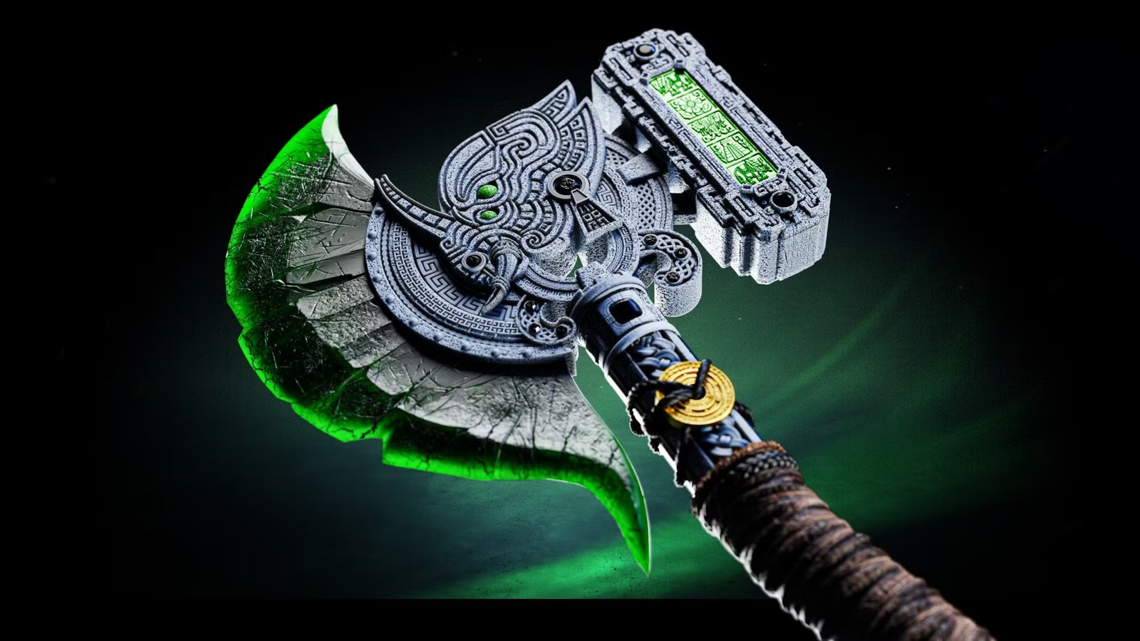 Stone Axe Weapon — Painted