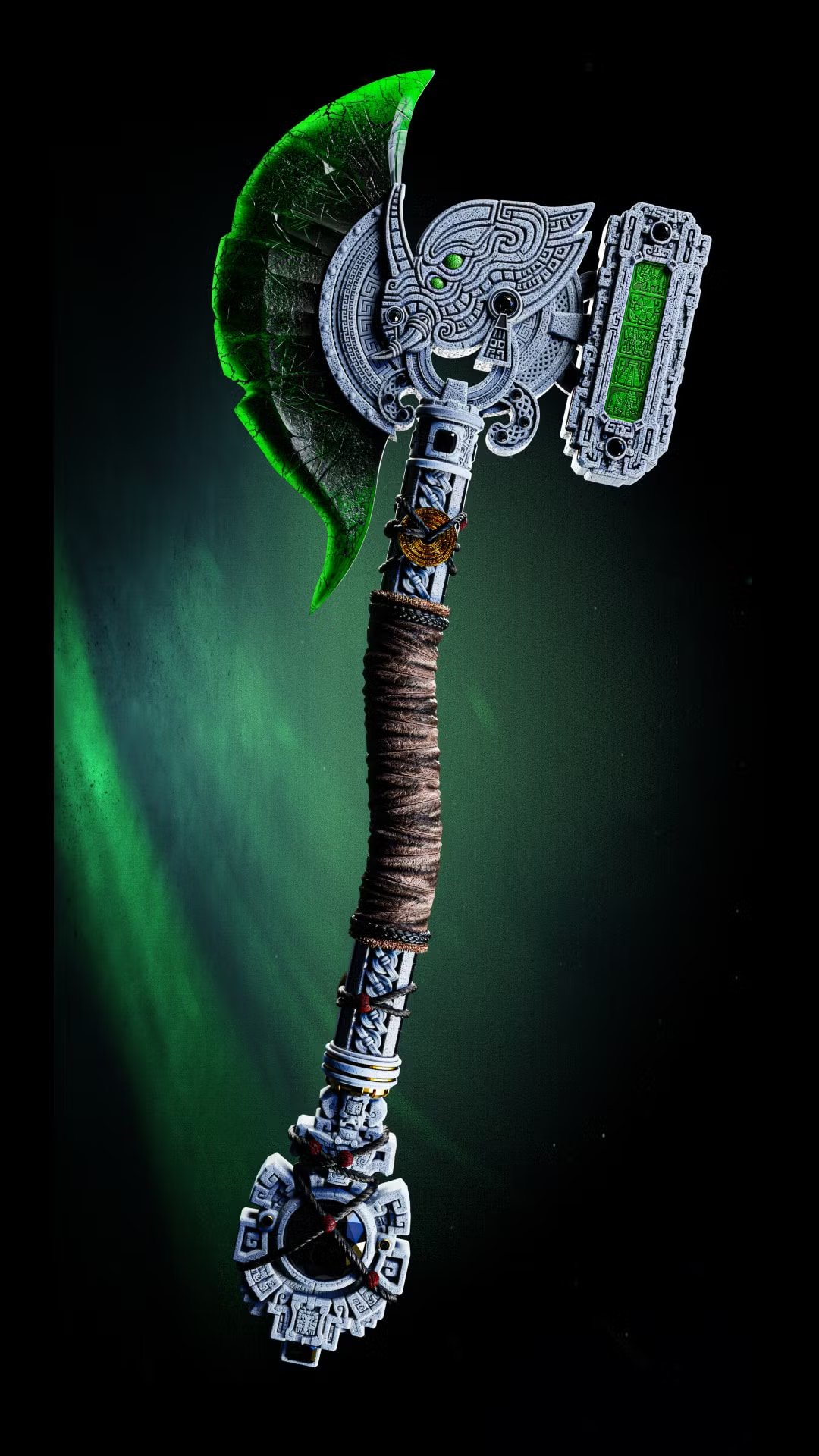 Stone Axe Weapon — Painted