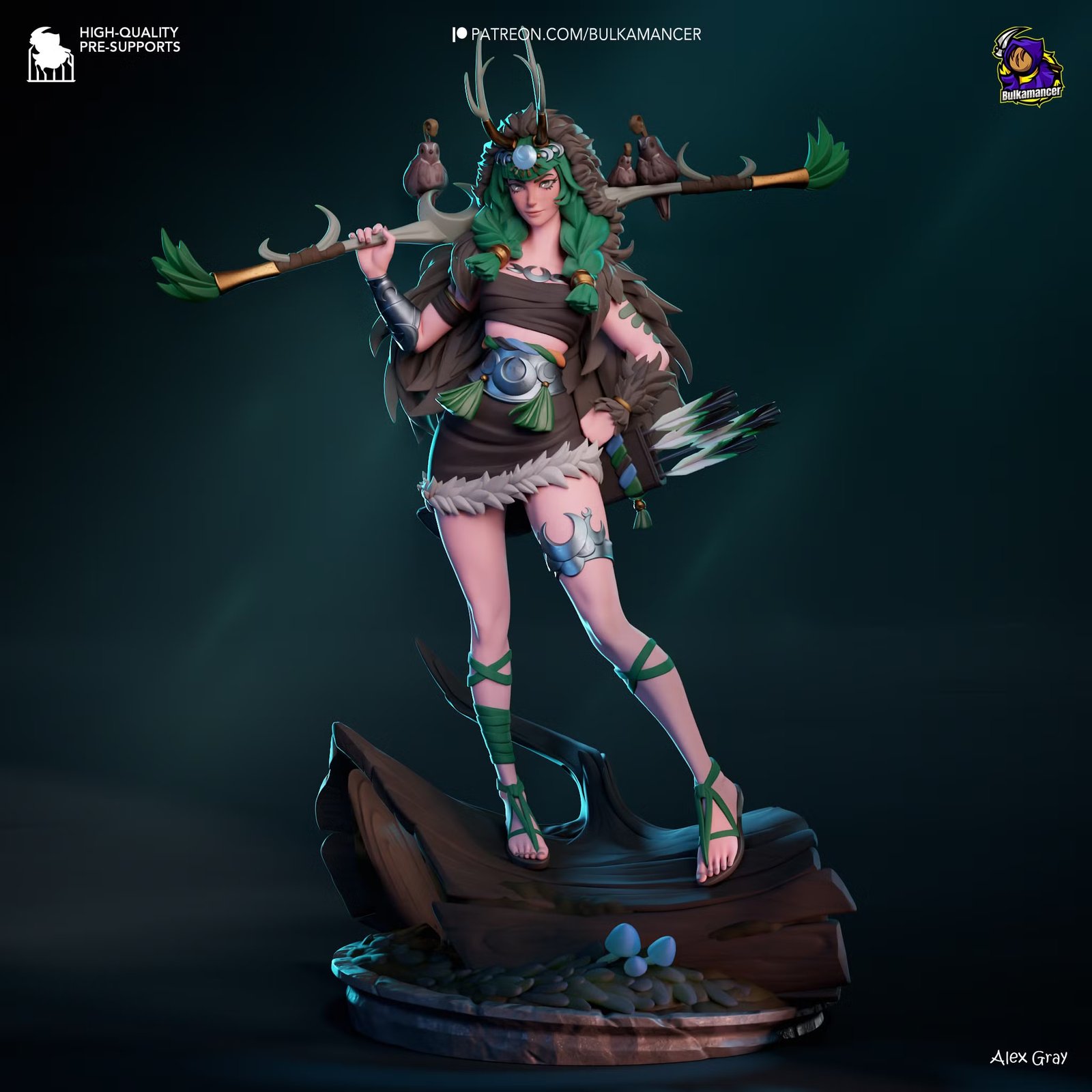 Divine Huntress — Painted