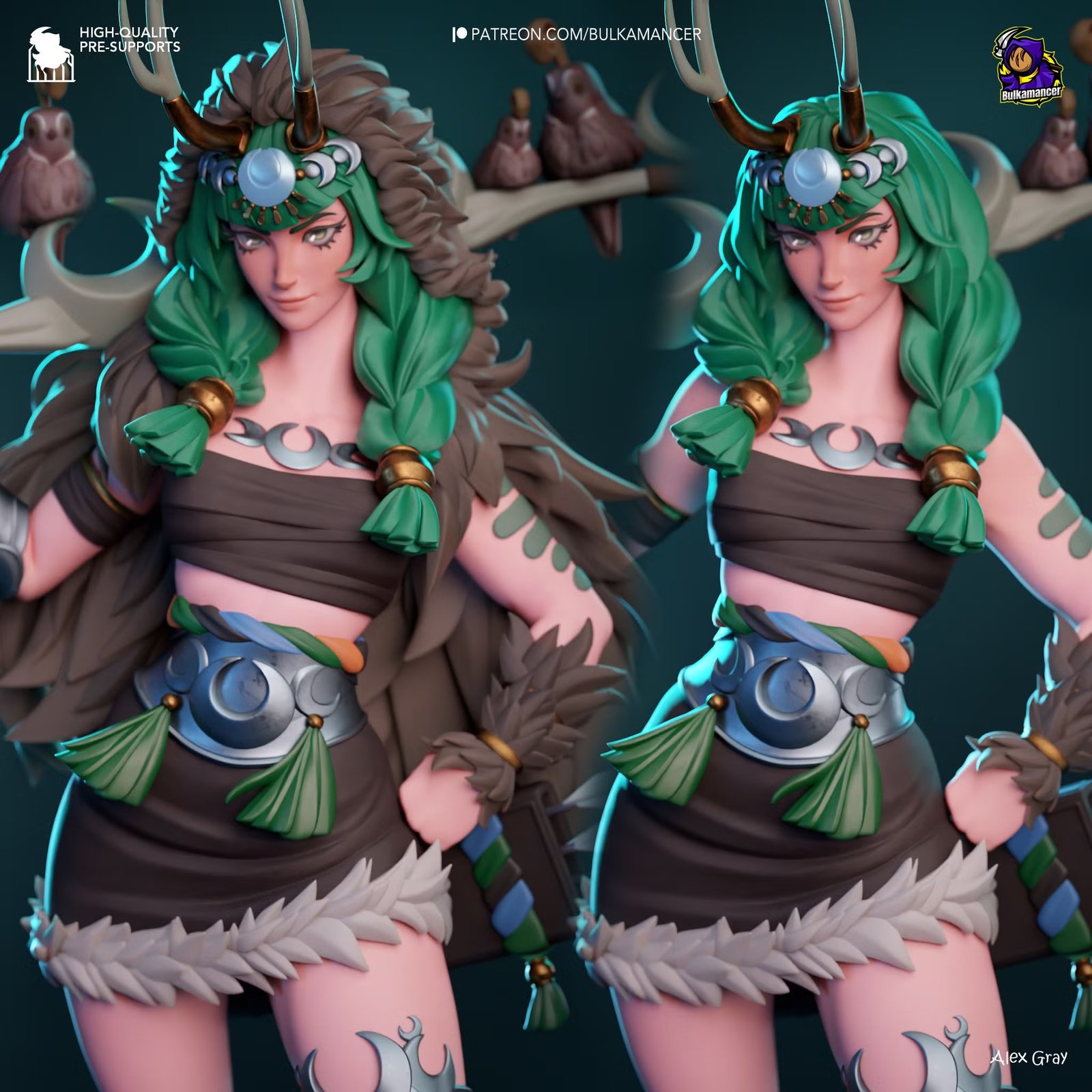 Divine Huntress — Painted