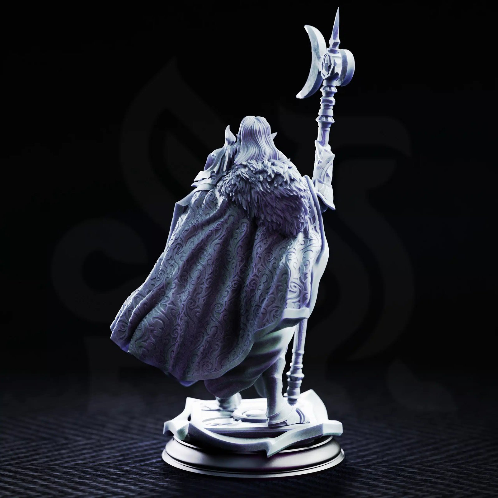 BUST Drow Knight of the Moon - Ardent Silathin — Unpainted