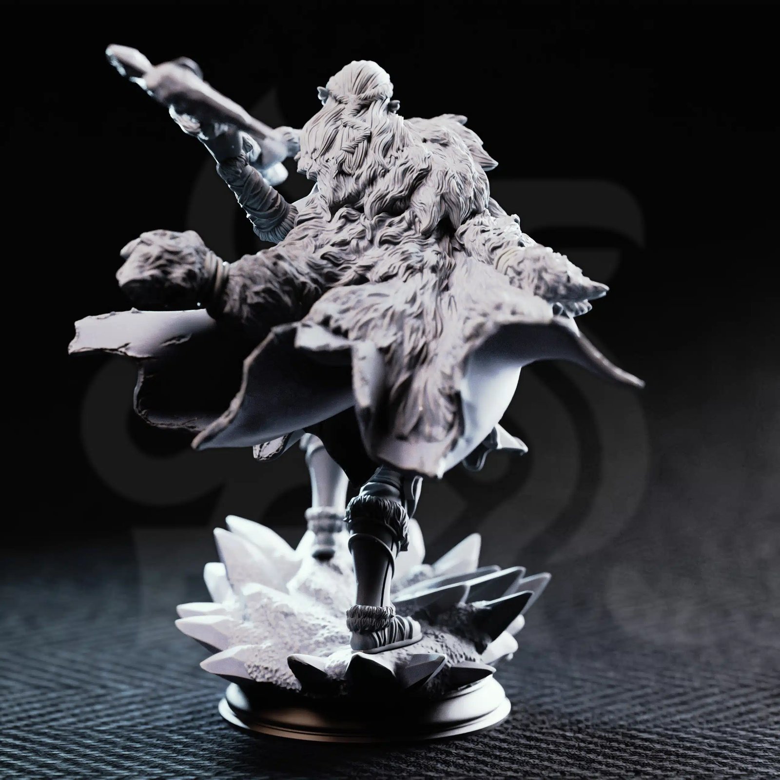 Goliath Barbarian Sorcerer - Ice Heart — Unpainted