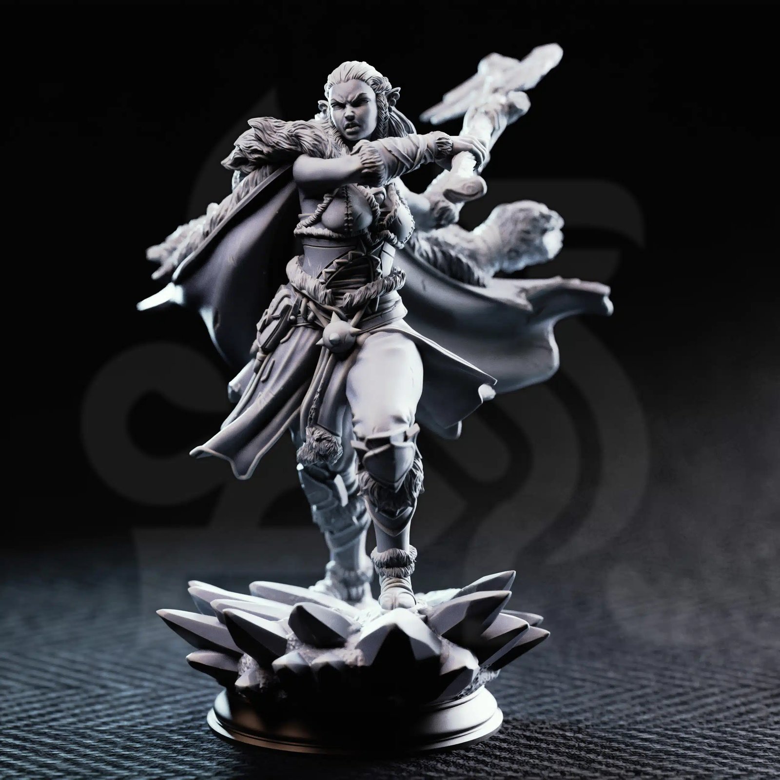 Goliath Barbarian Sorcerer - Ice Heart — Unpainted