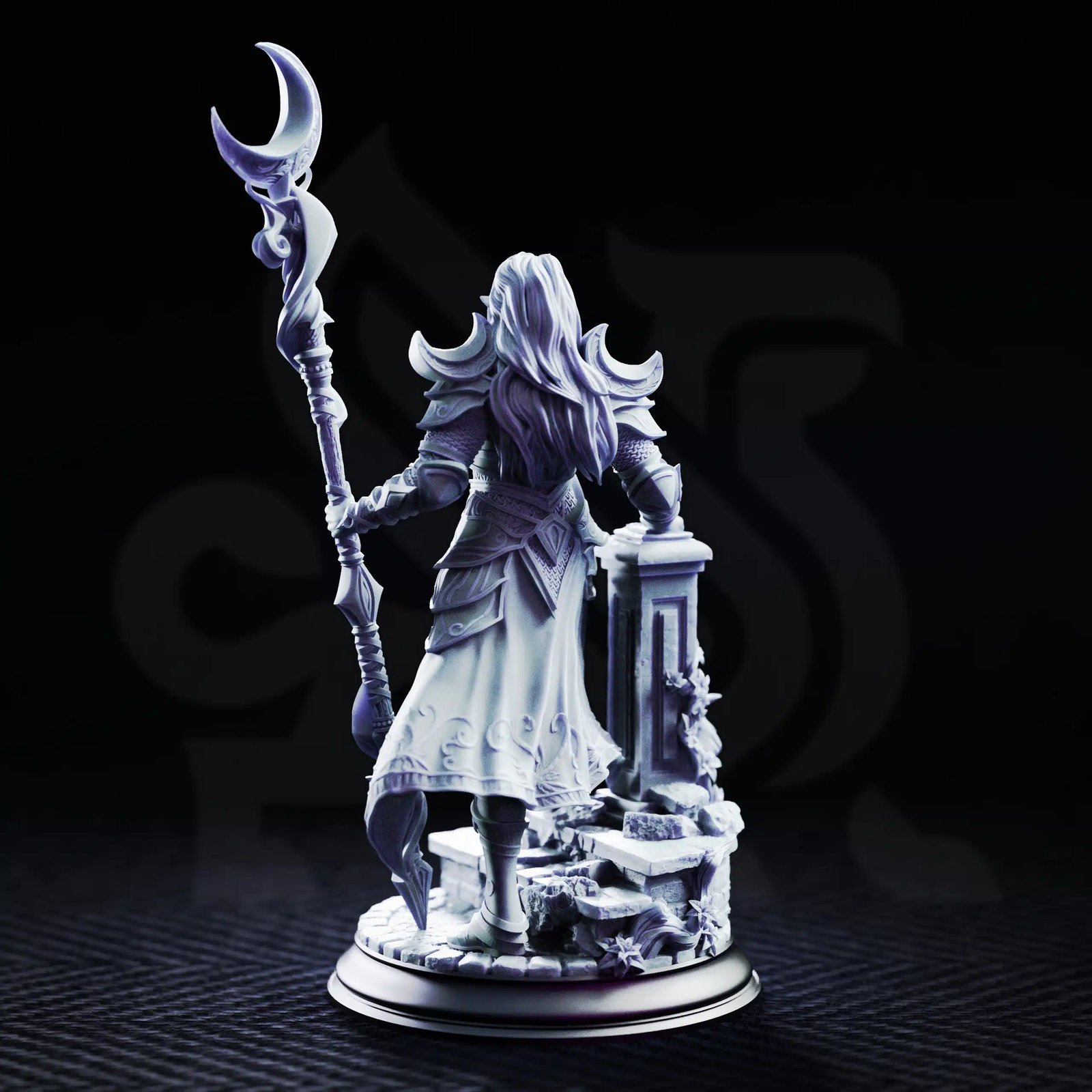 Drow Arch Warden of the Moon - Kadna Glydrin — Unpainted