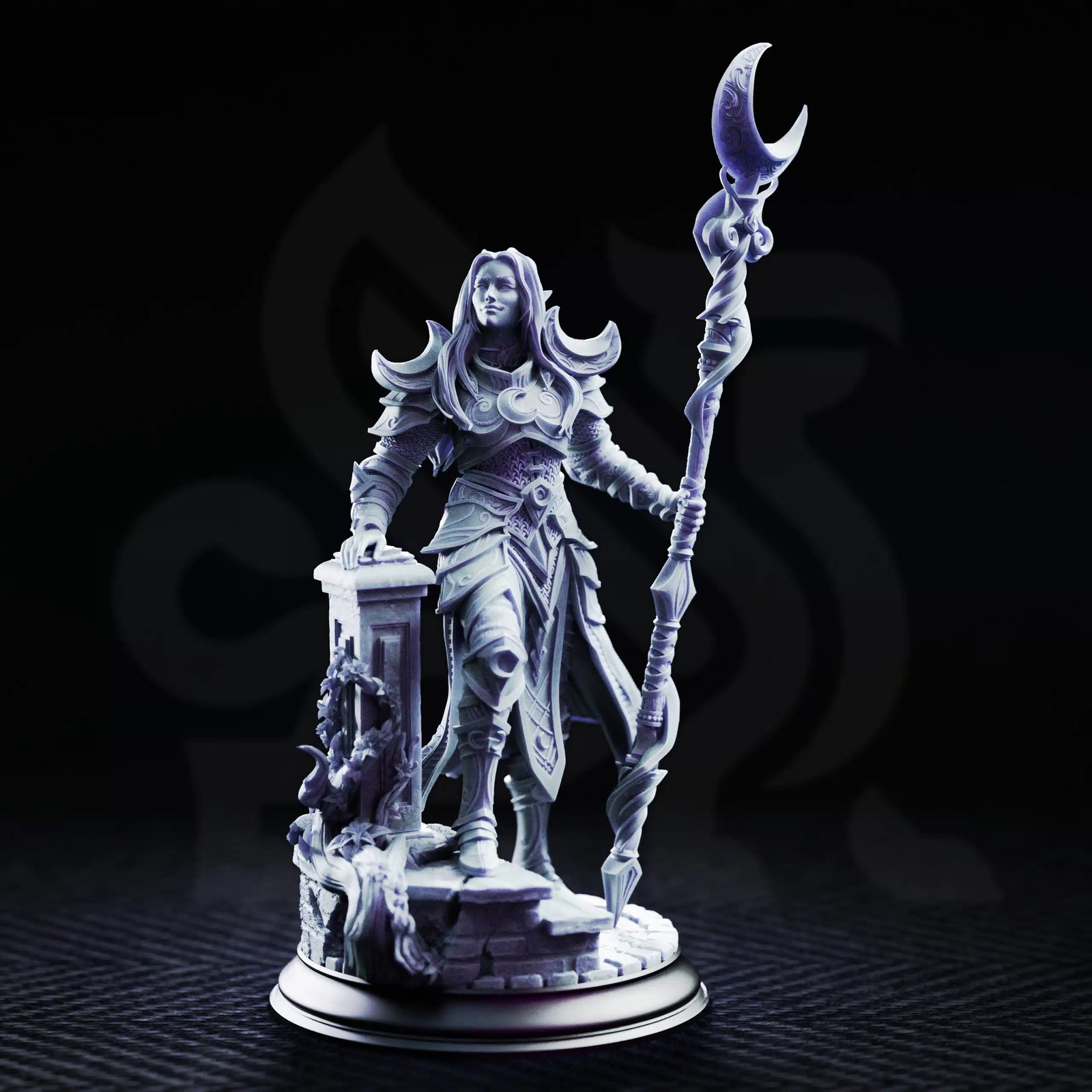 Drow Arch Warden of the Moon - Kadna Glydrin — Unpainted