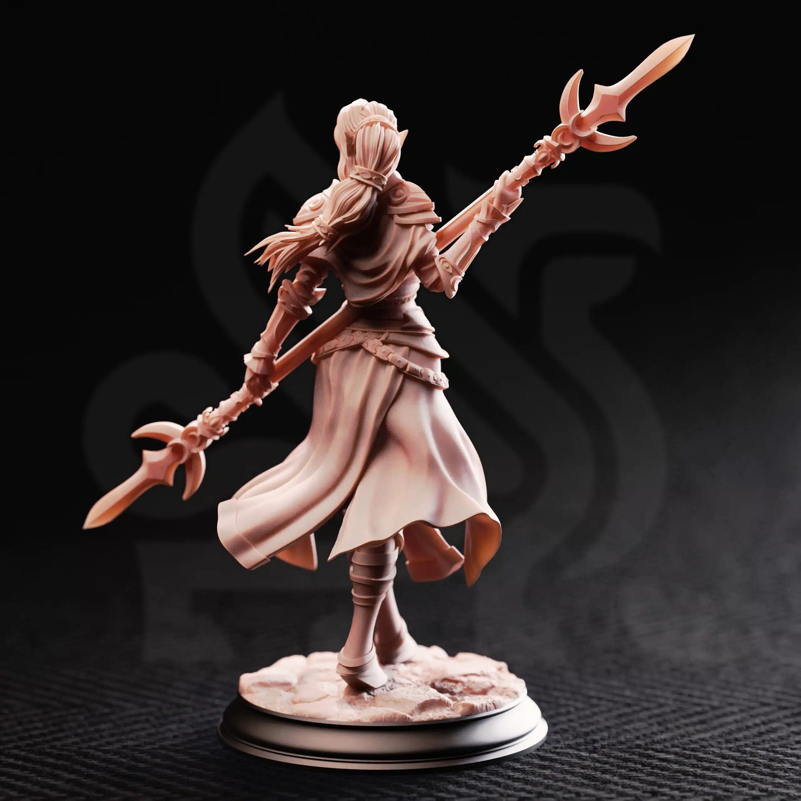 Drow Paladin of the Crescent Moon - Ninera Glynvari — Unpainted