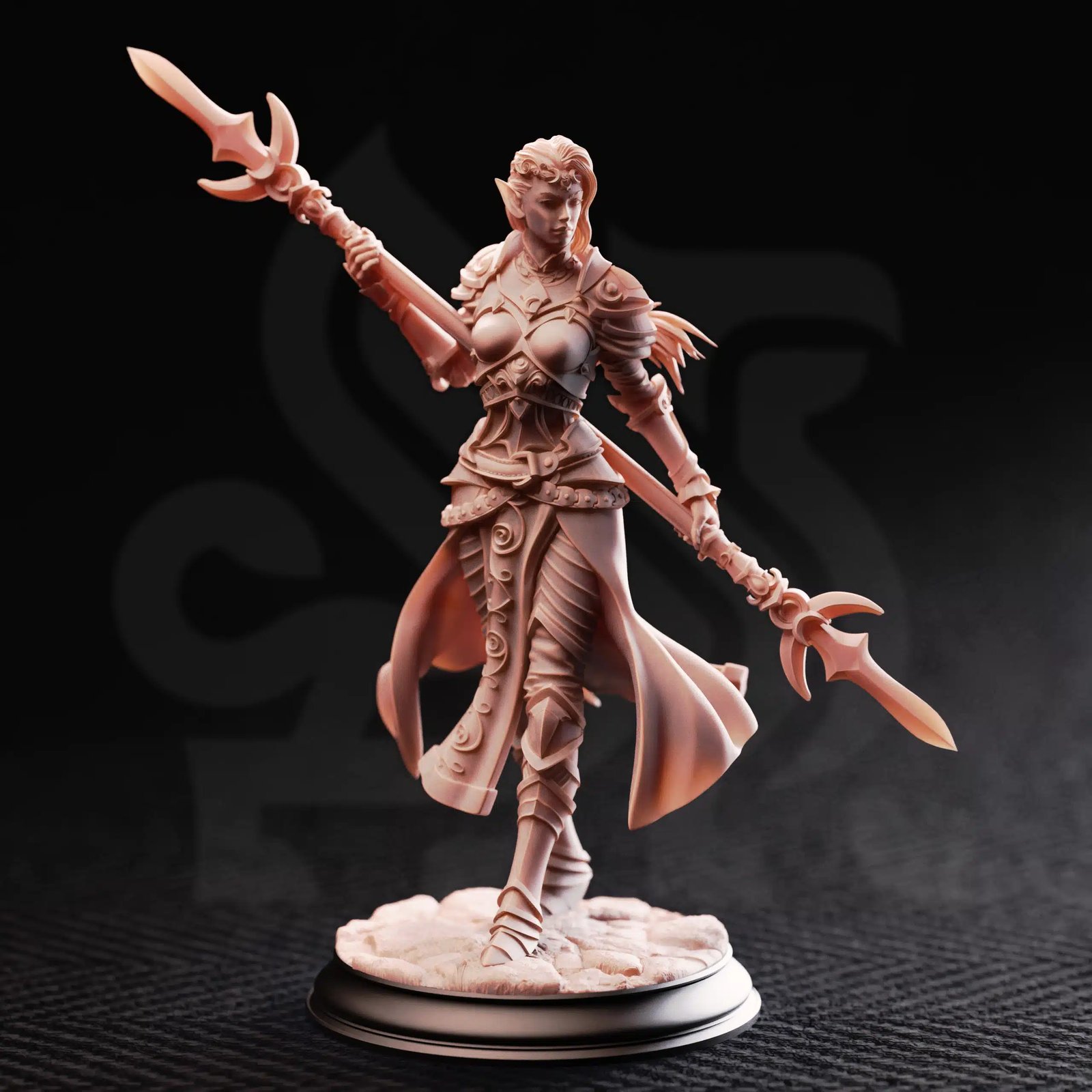 Drow Paladin of the Crescent Moon - Ninera Glynvari — Unpainted