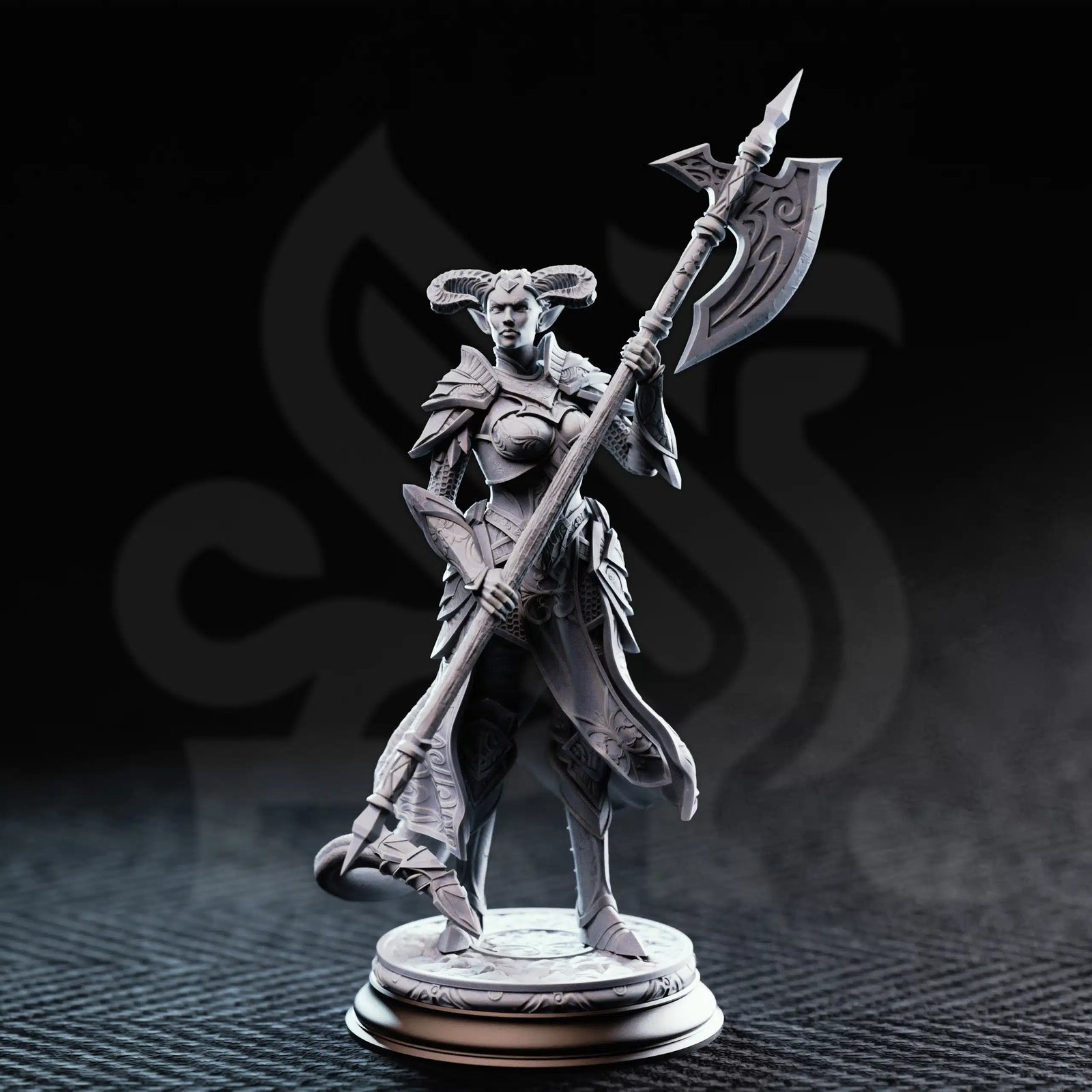 Tiefling Noblewoman - The Matriarch — Unpainted
