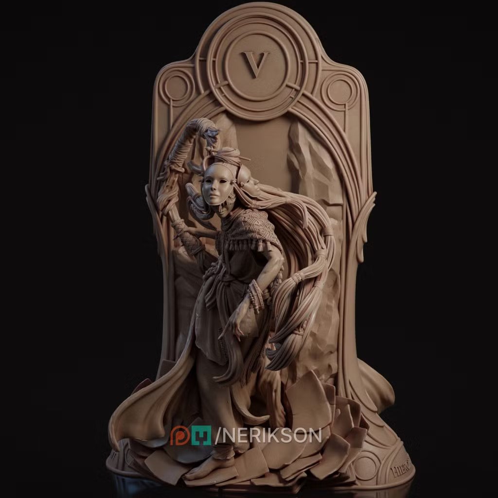 Tarot Arcana : Hierophant — Unpainted