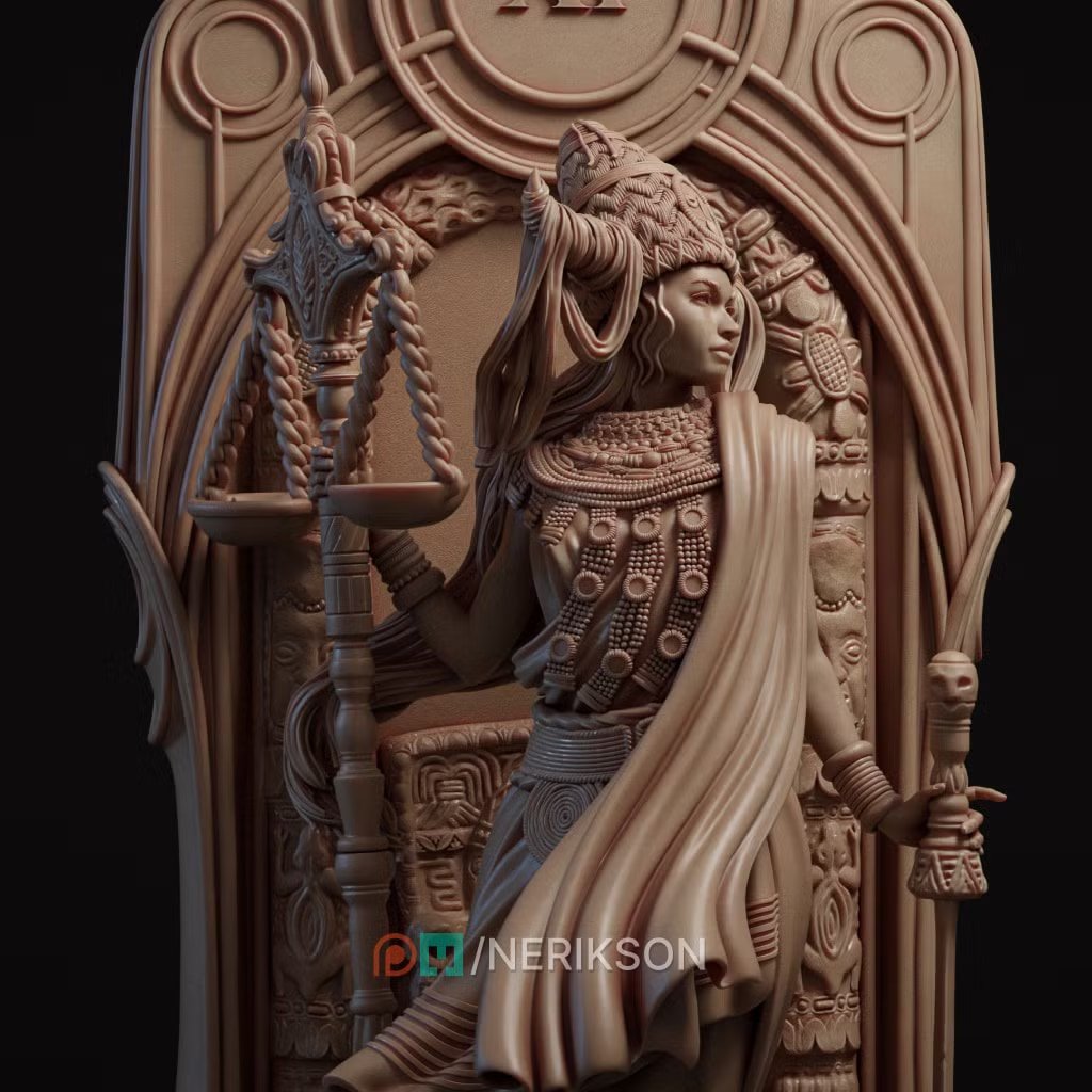 Tarot Arcana : Justice — Unpainted
