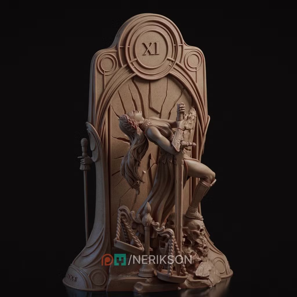 Tarot Arcana : Justice — Unpainted