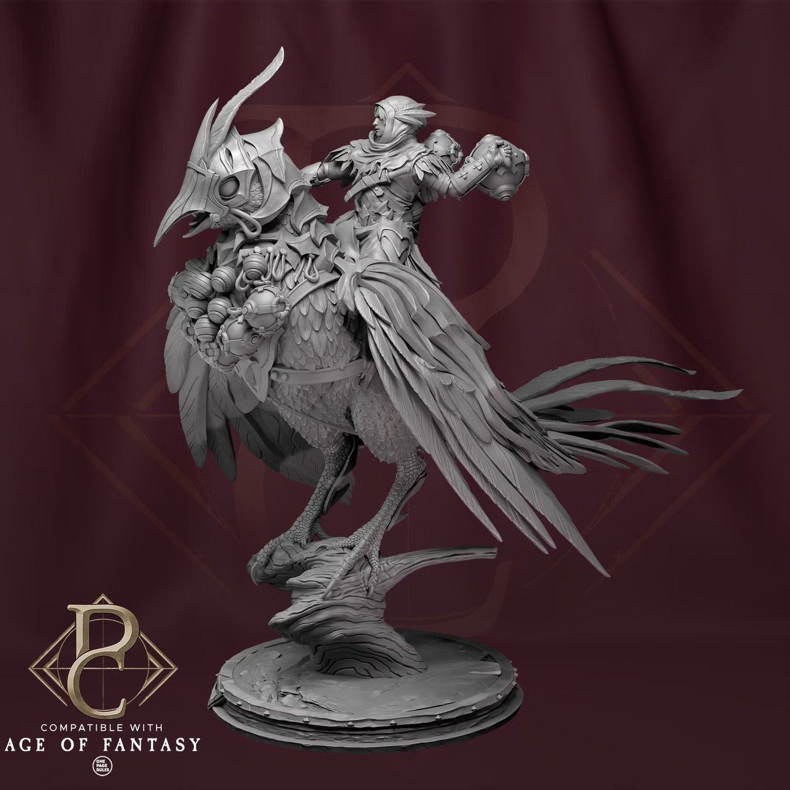 Aerithrian Wind Defender Bust — Unpainted