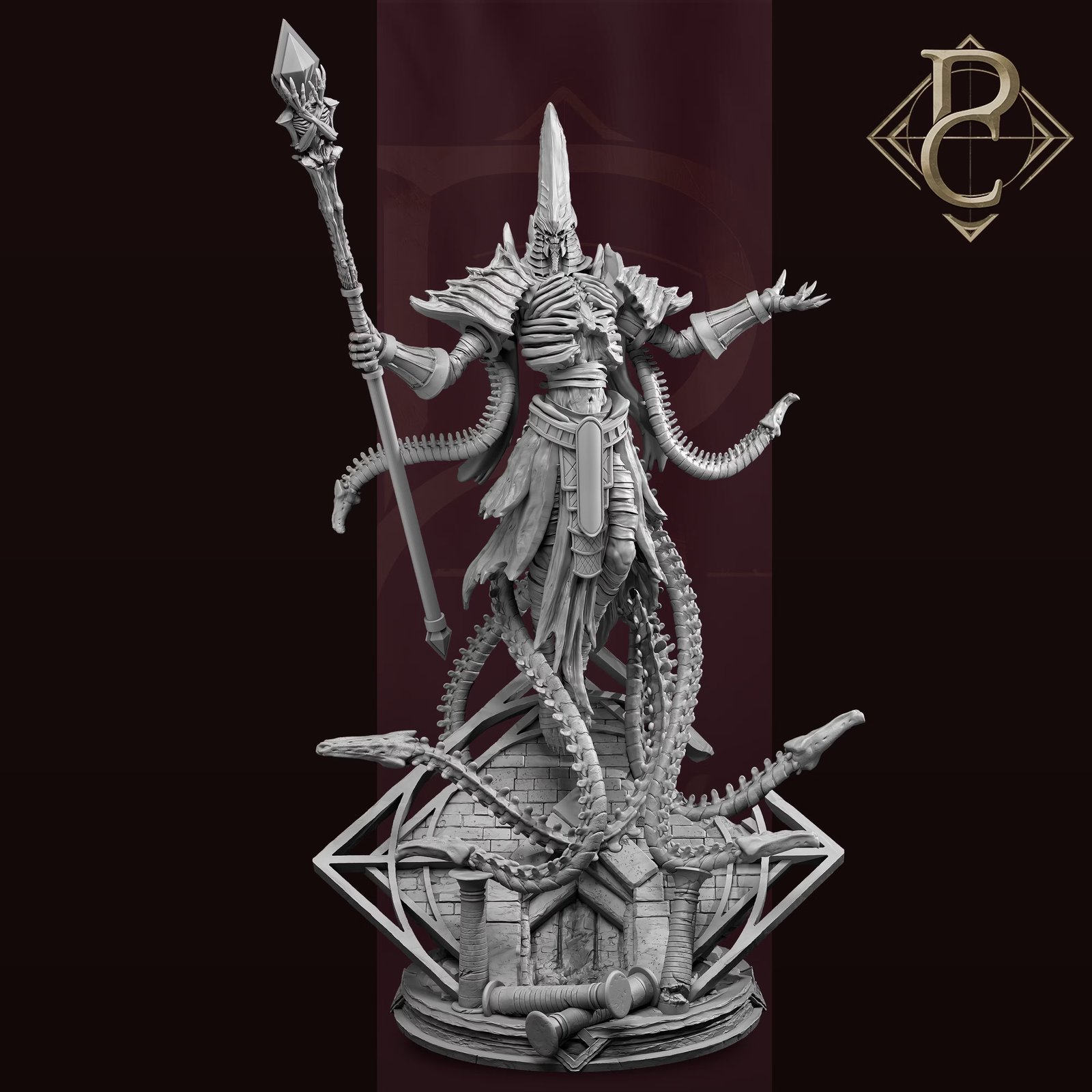 Amothep The Dark Pharaoh BUST — Unpainted