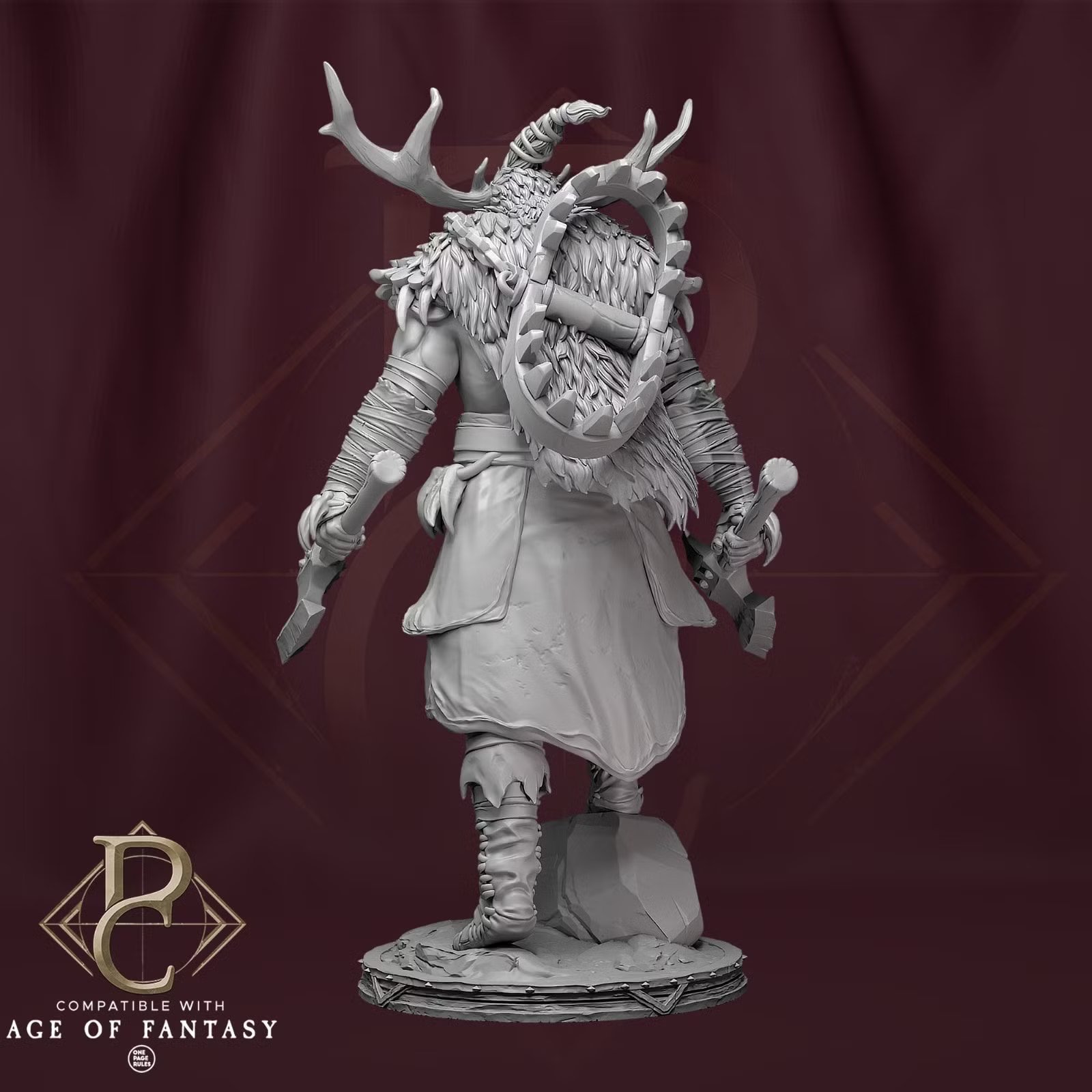 Worfar and The Bear - 2 SIZES — Unpainted