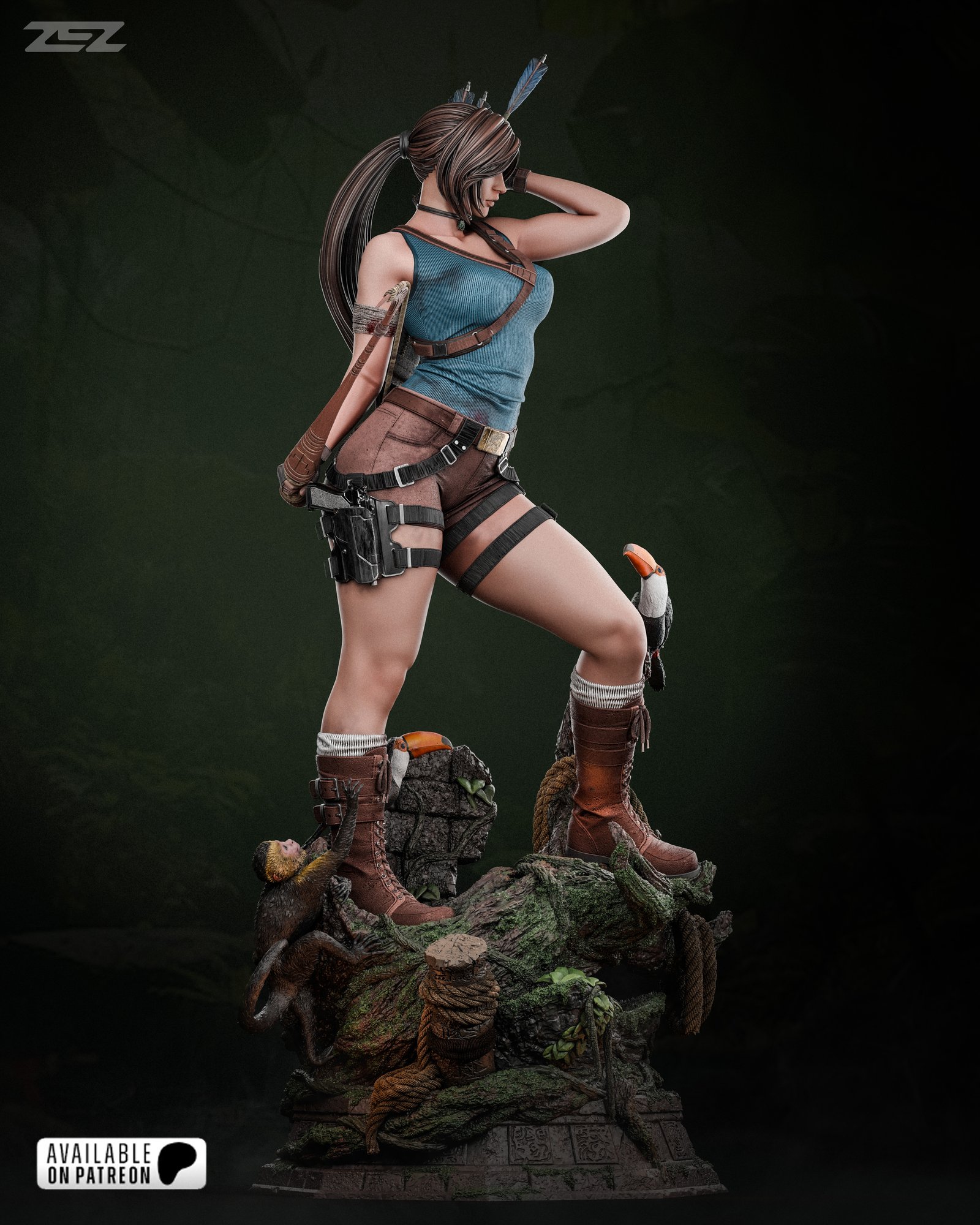 Lara Croft — Painted