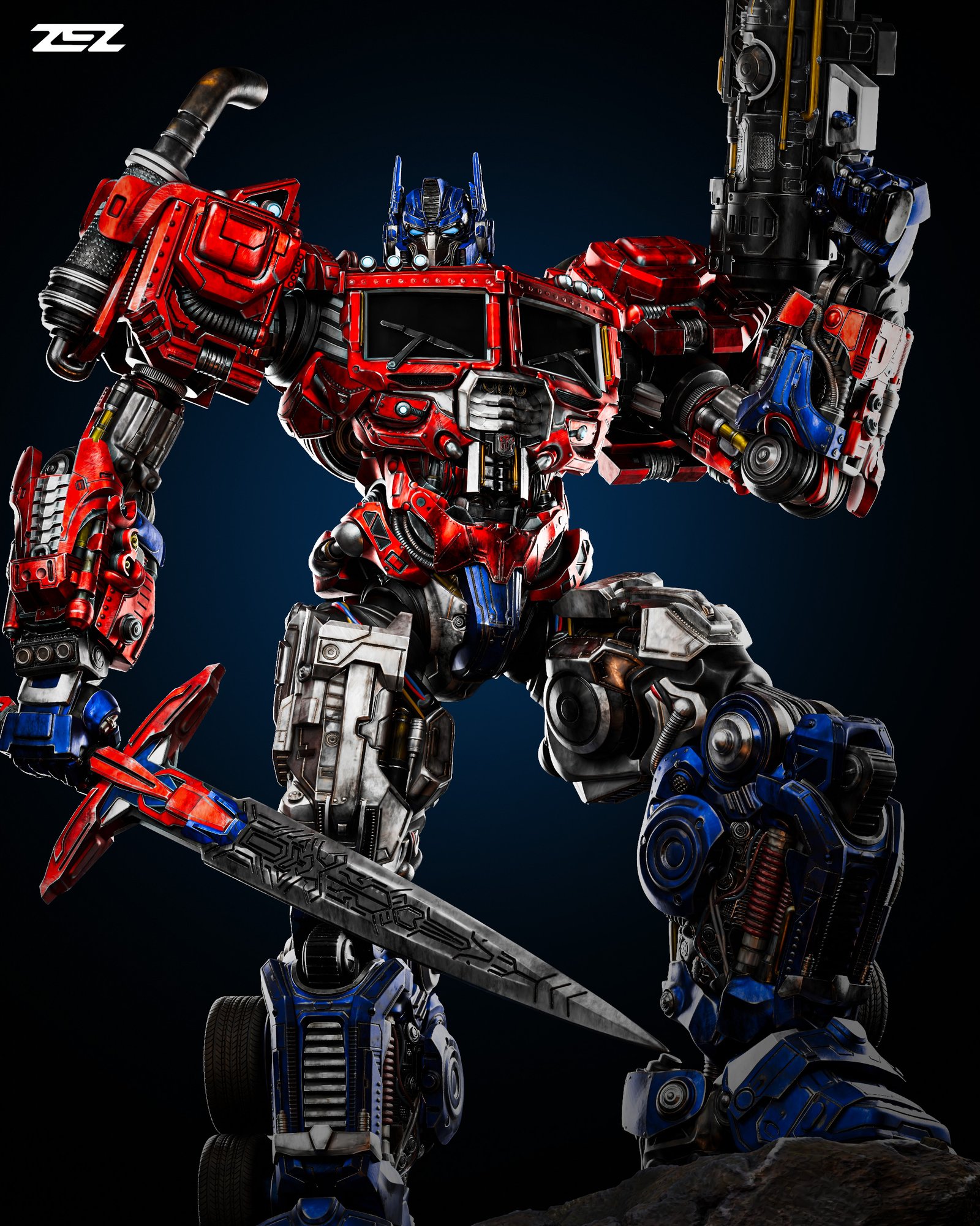 Optimus Prime — Painted