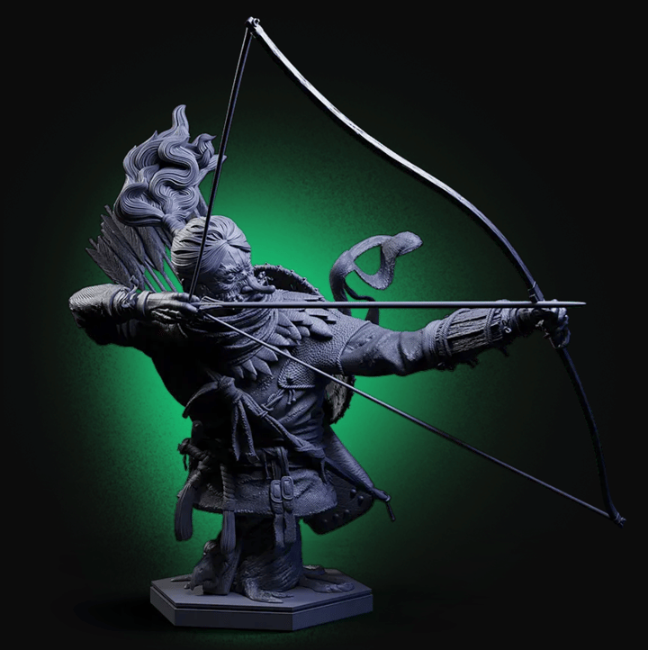 Daiten's Bust - The Exiled Wanderer — unpainted resin bust — by Black Forge Games