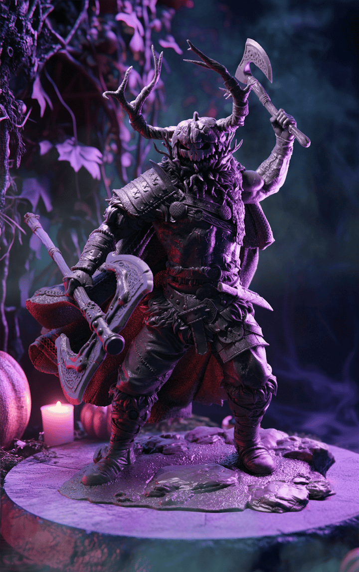 Halloween Voljaryk — unpainted resin statue — by Black Forge Games
