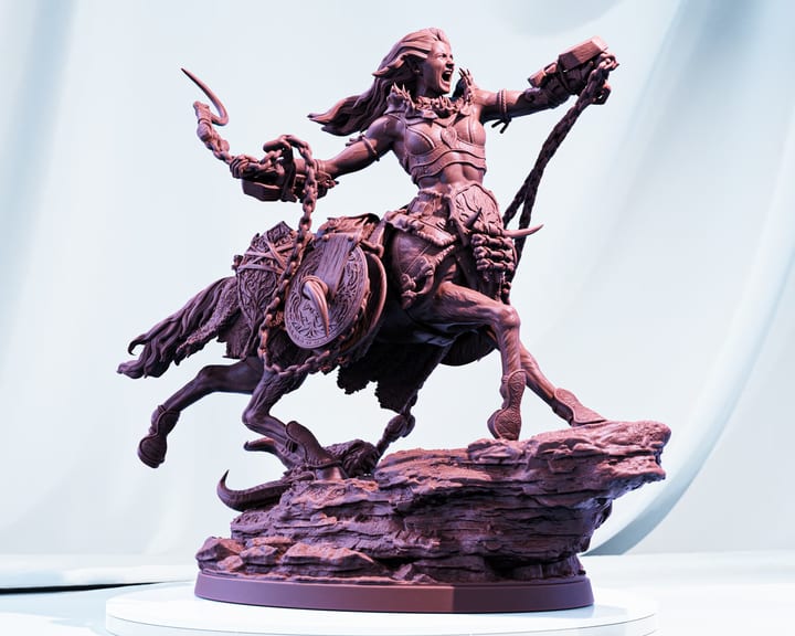 Lyrea — unpainted resin statue — by Black Forge Games