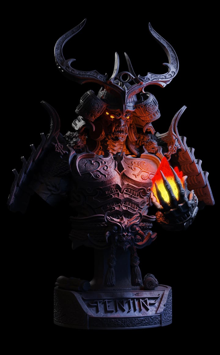 Soulamber — unpainted resin bust — by Black Forge Games