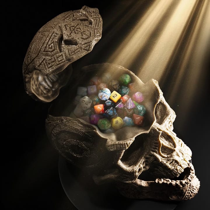 Tribute Valhalla Skull — unpainted resin statue — by Black Forge Games