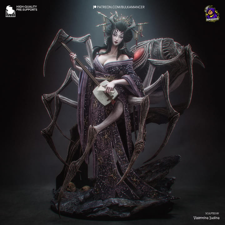 Jorogumo | Yokai Collection — painted resin statue — by Bulkamancer Sculpts