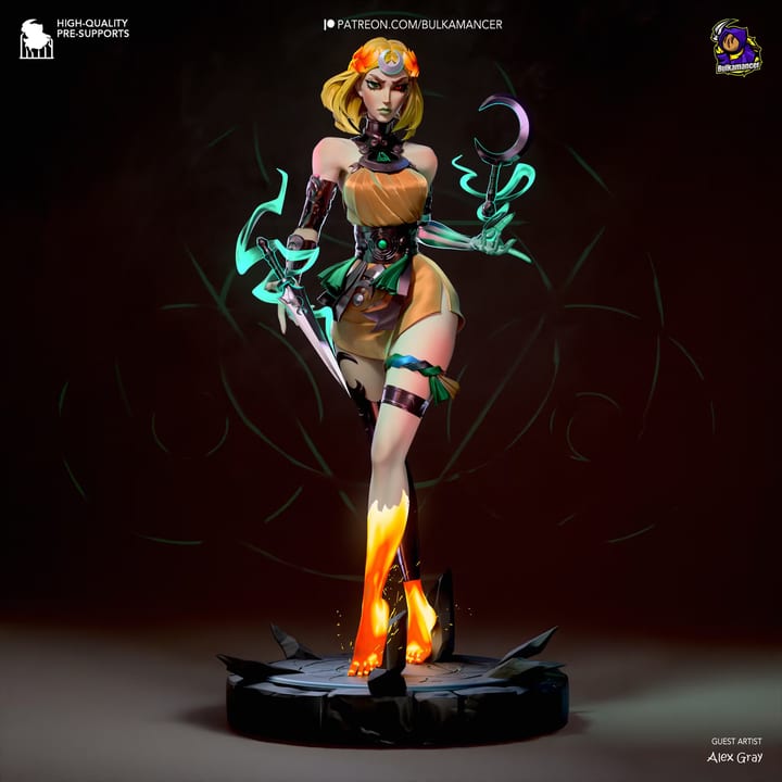 Underworld Princess — painted resin statue — by Bulkamancer Sculpts