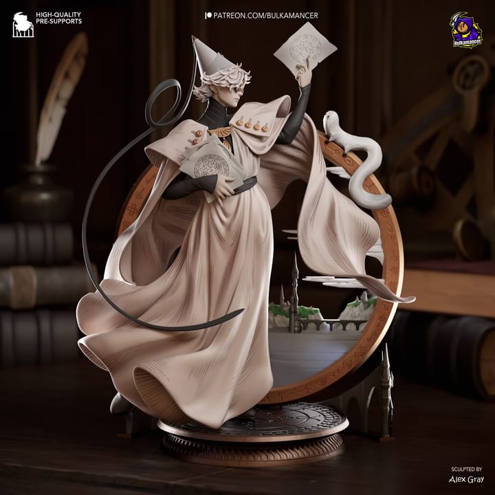 Witch Mentor — painted resin statue — by Bulkamancer Sculpts