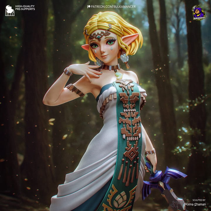 Linked Princess — painted resin statue — by Bulkamancer Sculpts