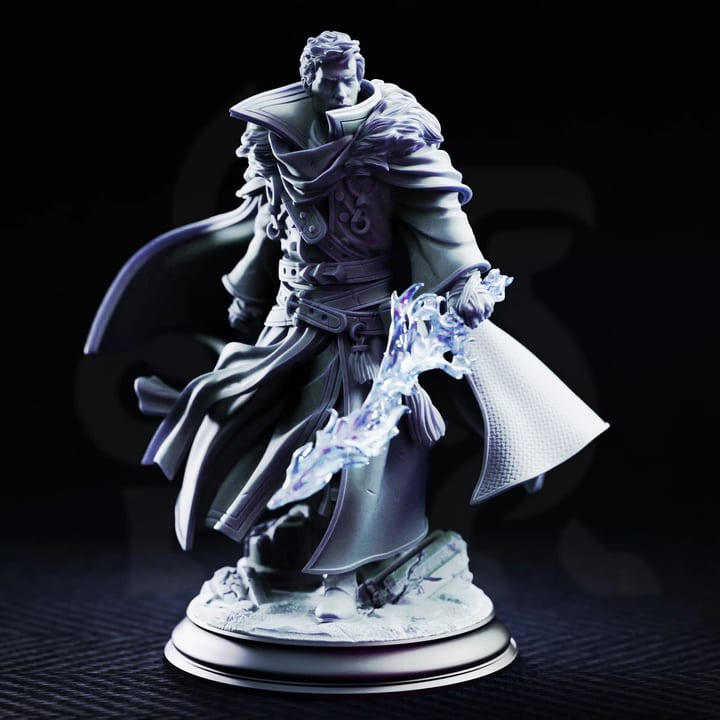 Conjuration Sorcerer - Bartholomew — unpainted resin statue — by DM Stash