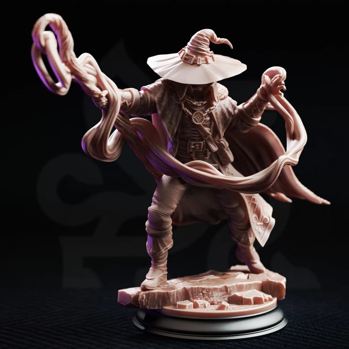 Big Hat Harrison Professor of The Unknown — unpainted resin statue — by DM Stash