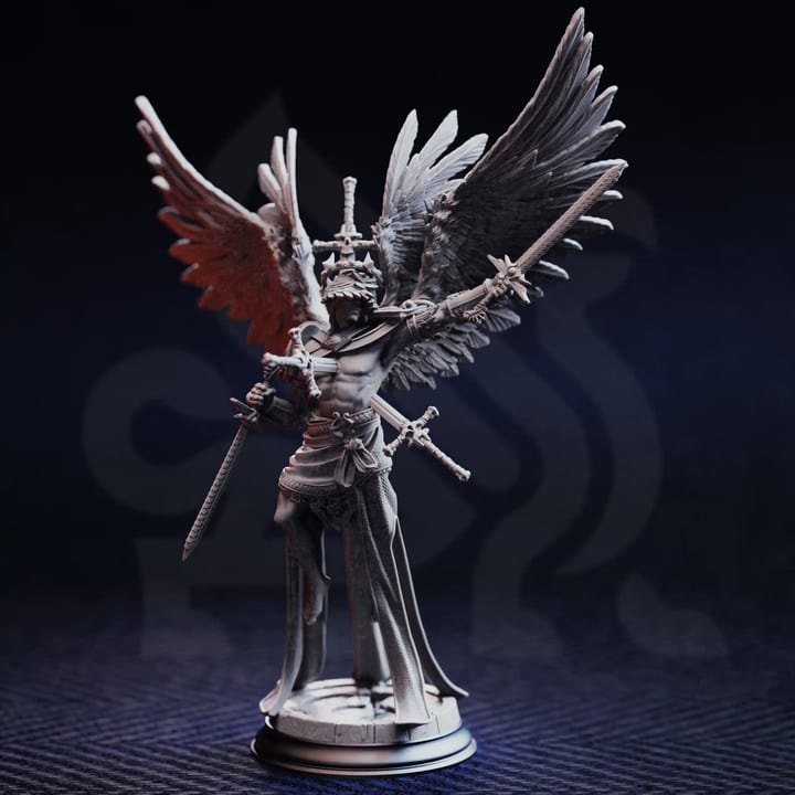 Angel of Death - Caerian the Inevitable — unpainted resin statue — by DM Stash
