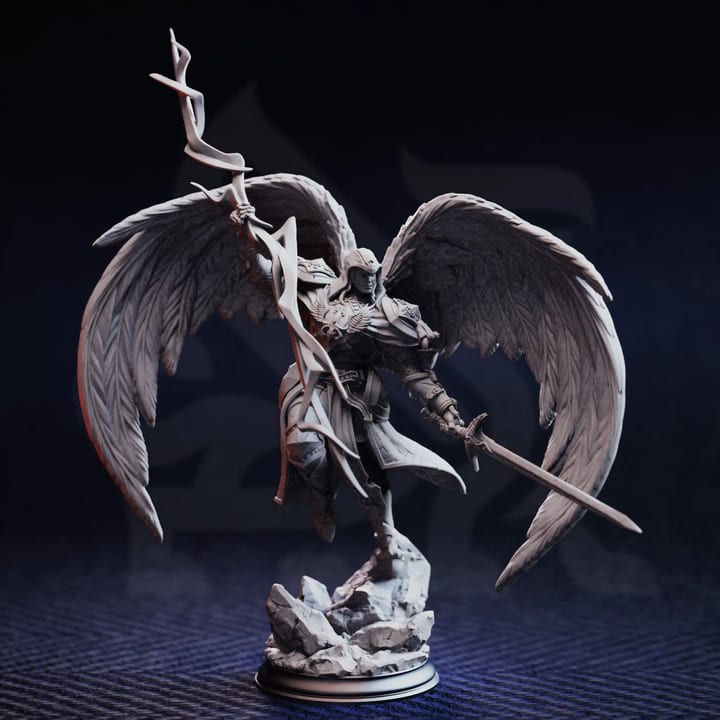 Angel of Truth and Justice - Erdrydion — unpainted resin statue — by DM Stash