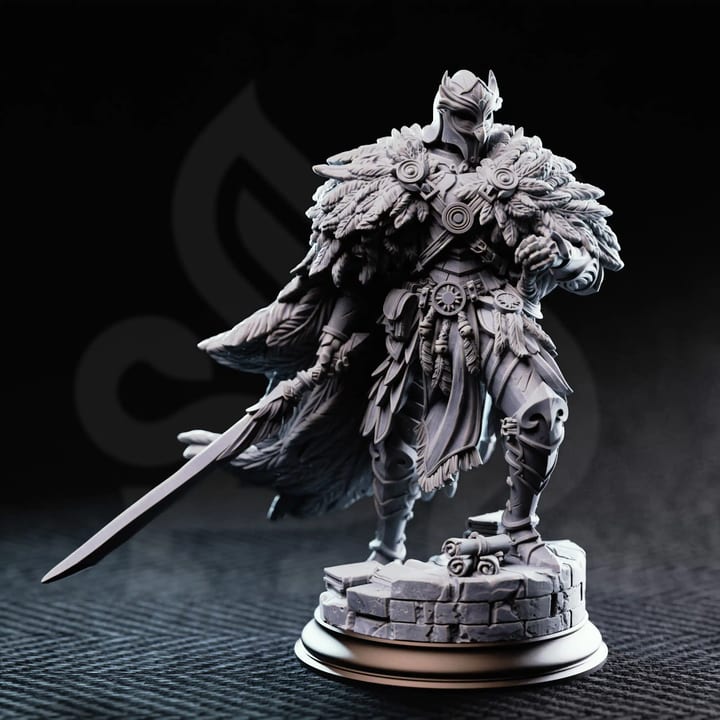 Knight of the Owl - Eulysses the Eversighted — unpainted resin statue — by DM Stash