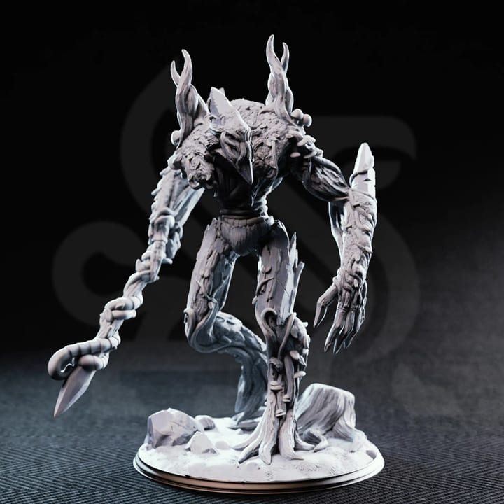 Evarak Treant of Duskweave — unpainted resin statue — by DM Stash