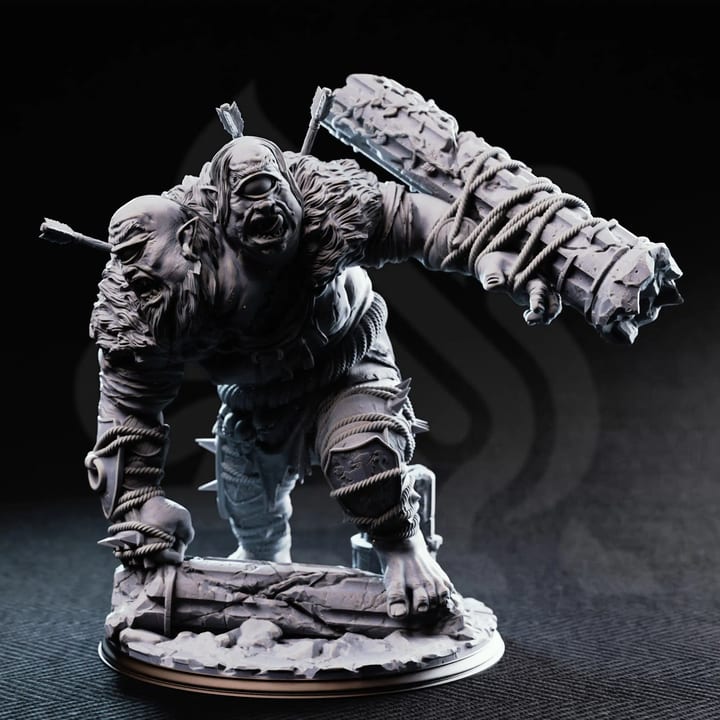 Ettin Brute - Flim & Krim — unpainted resin statue — by DM Stash