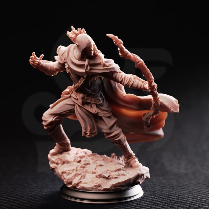 Induane Viverik Drow Ranger — unpainted resin statue — by DM Stash
