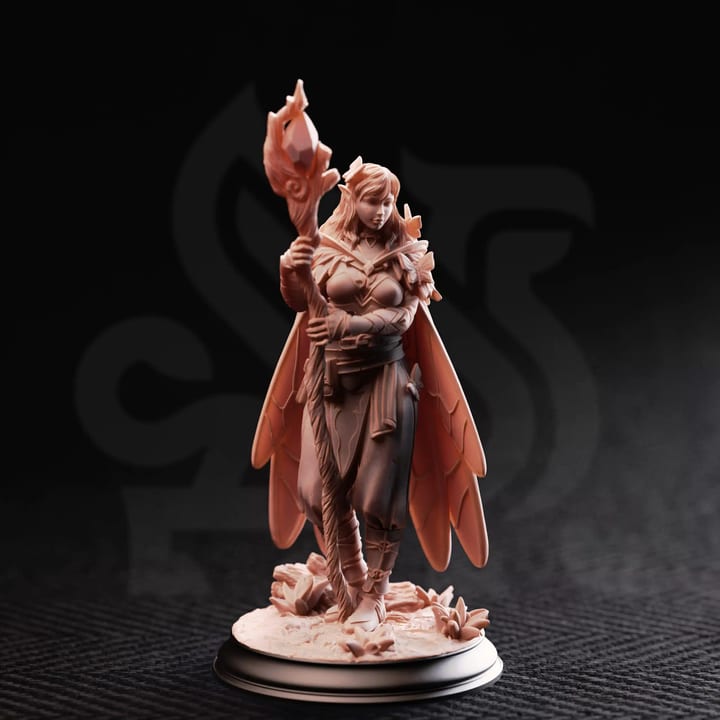 Druid of the Canopy - Kahlia Birdsong — unpainted resin statue — by DM Stash