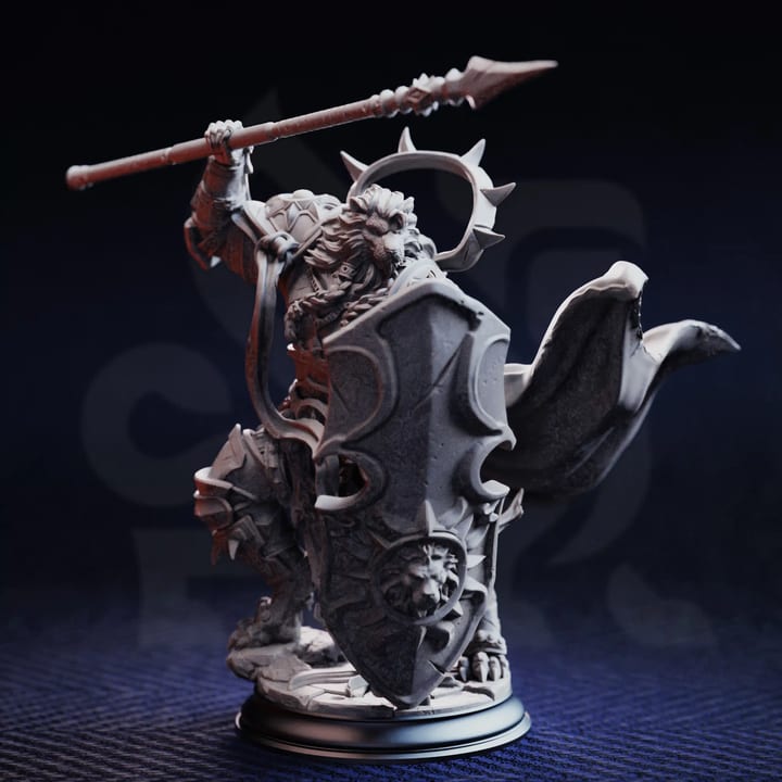 Kigari Solheart Paladin of The Great Sun — unpainted resin statue — by DM Stash