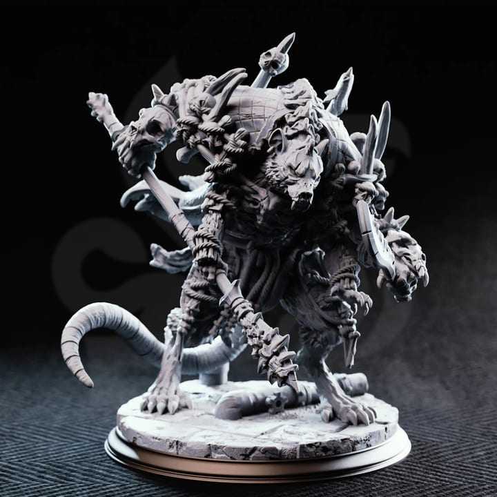 Konigsratte The Rat King — unpainted resin statue — by DM Stash