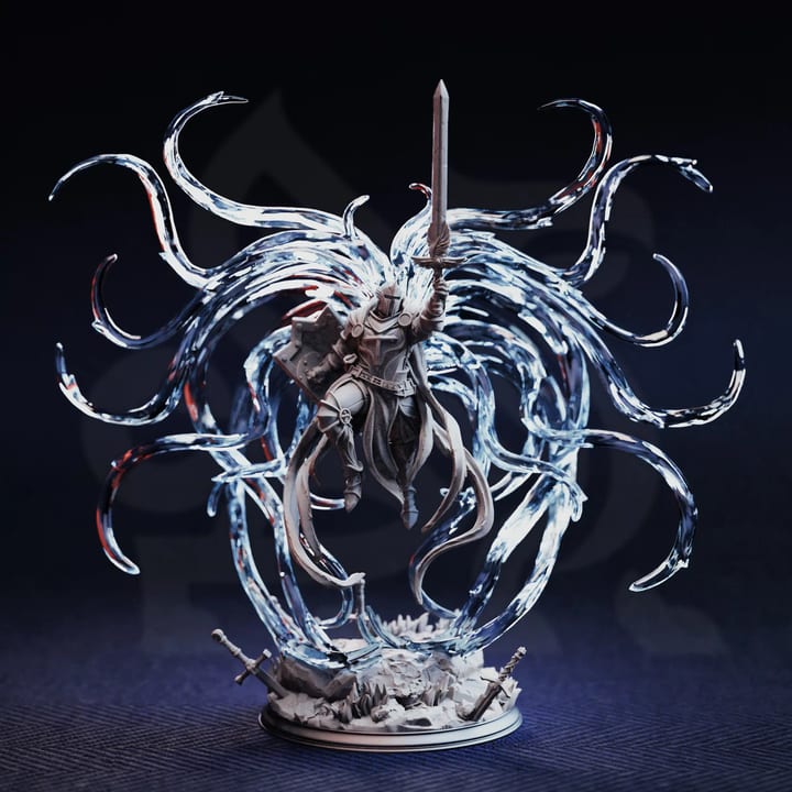 Ascendant Angel of Justice - Leopold the Ascended — unpainted resin statue — by DM Stash