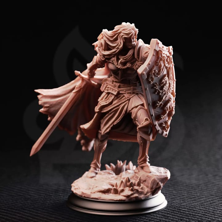 Lydia The Untarnished Golden Griffin Sergeant — unpainted resin statue — by DM Stash