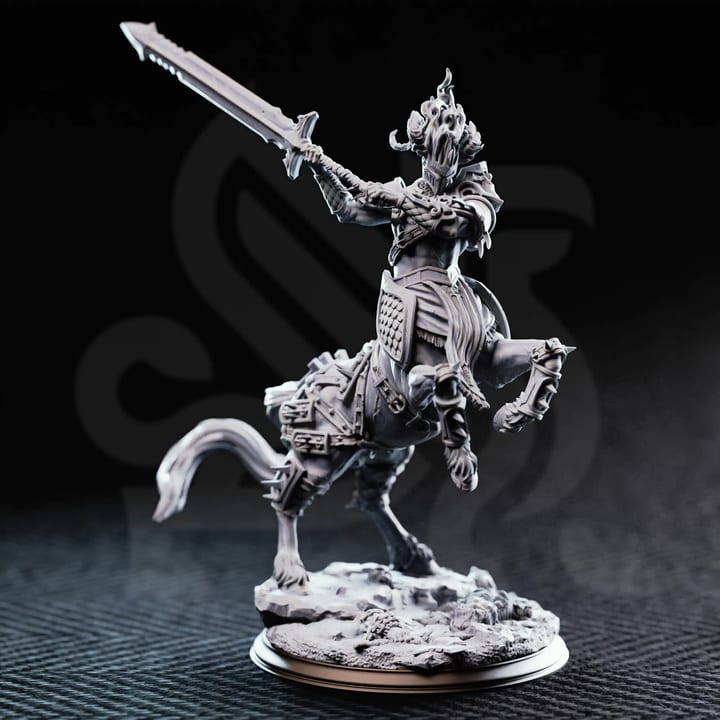 Centaur Warboss - Magnus the Hateful — unpainted resin statue — by DM Stash