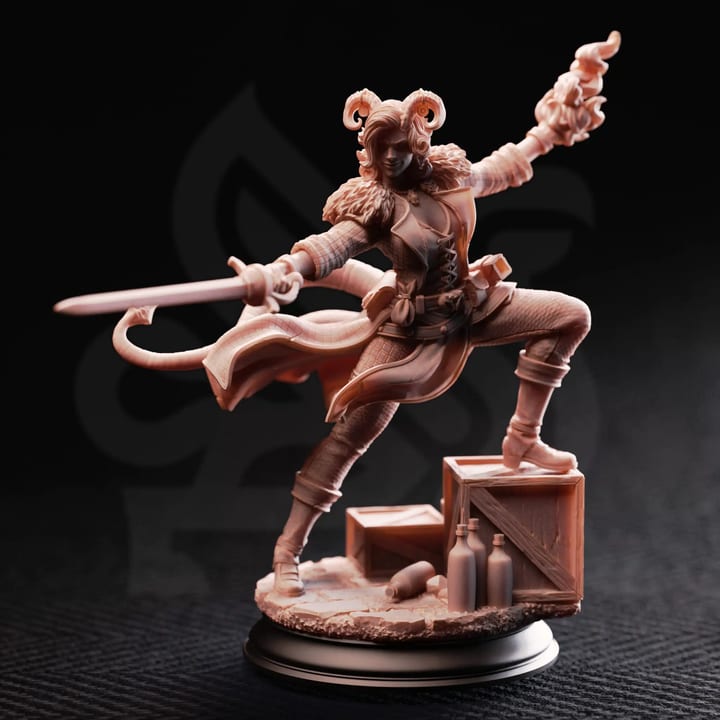 Octavia Resistance Fighter — unpainted resin statue — by DM Stash