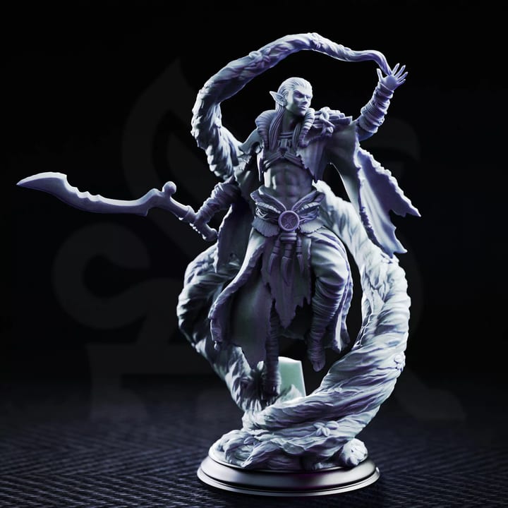 Orathin The Listener Caretaker of The Swamp — unpainted resin statue — by DM Stash