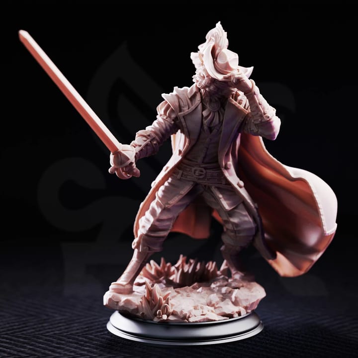Puss In Boots - Tabaxi Fencer — unpainted resin statue — by DM Stash