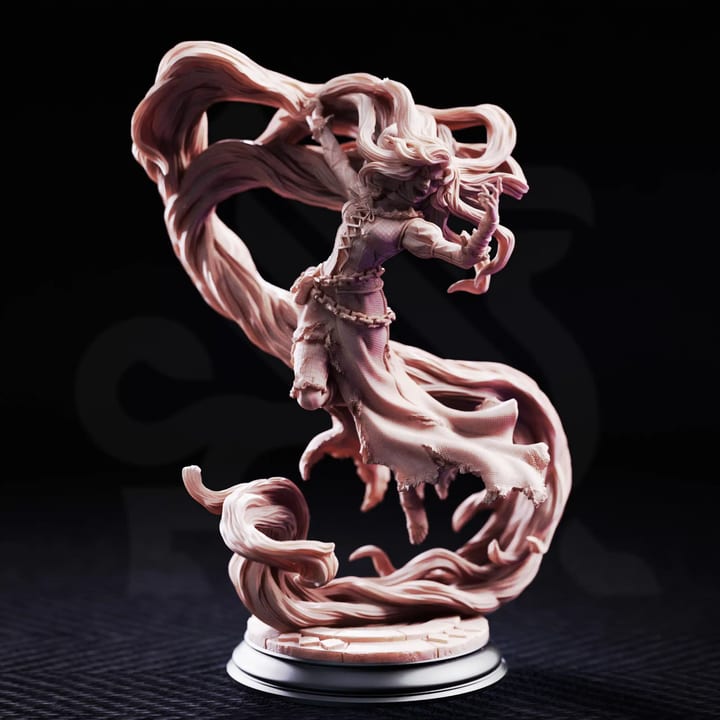 Rapunzel the Mad - Broken Princess — unpainted resin statue — by DM Stash